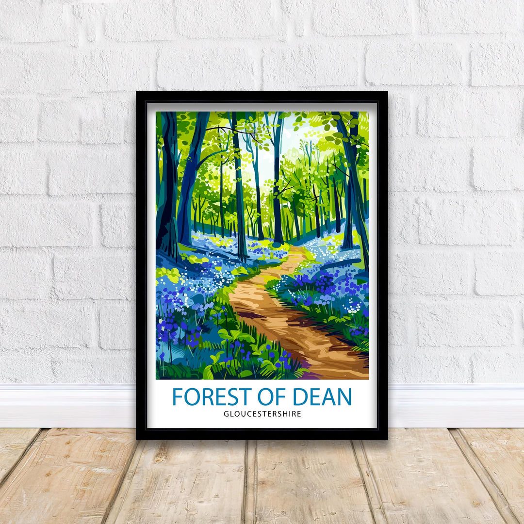 Forest of Dean Gloucestershire Travel Print Wall Decor Wall Art Forest of Dean Wall Hanging Home Décor Forest of Dean Gift Art