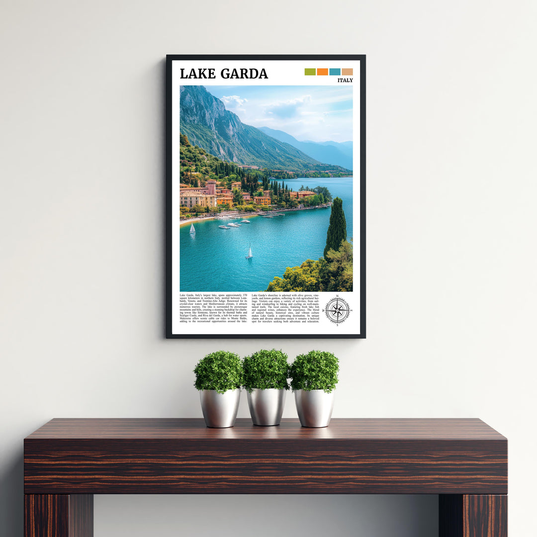 Lake Garda Italy Travel Print Wall Decor Wall Art Lake Garda Wall Hanging Home Décor Lake Garda Gift Art Lovers Italian Art Lover Gift Print