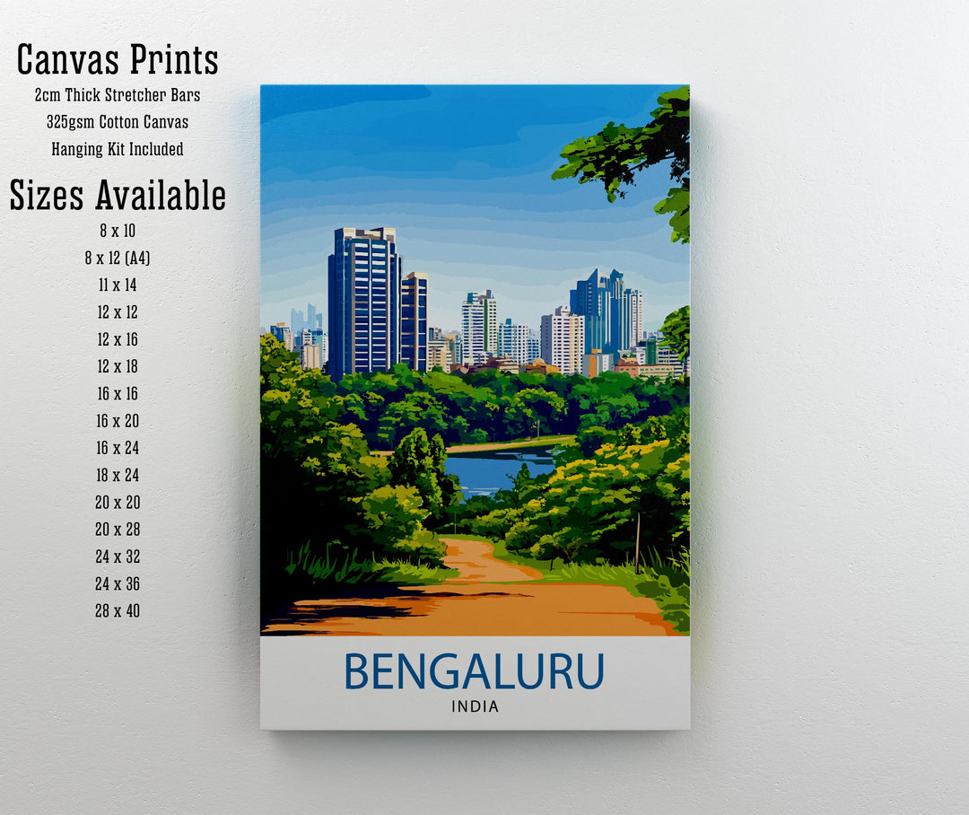 Bengaluru India Travel Print Wall Decor Wall Art Bengaluru Wall Hanging Home Décor Bengaluru Gift Art Lovers Indian Art Lover Gift Print Art