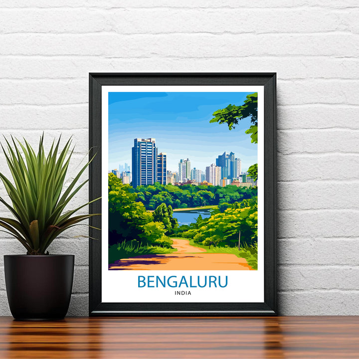 Bengaluru India Travel Print Wall Decor Wall Art Bengaluru Wall Hanging Home Décor Bengaluru Gift Art Lovers Indian Art Lover Gift Print Art