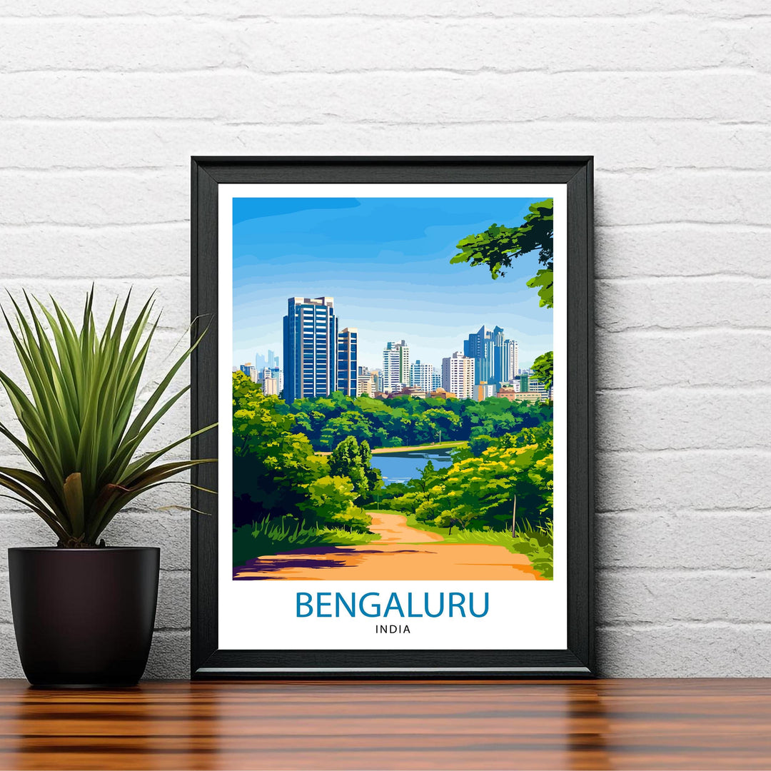 Bengaluru India Travel Poster