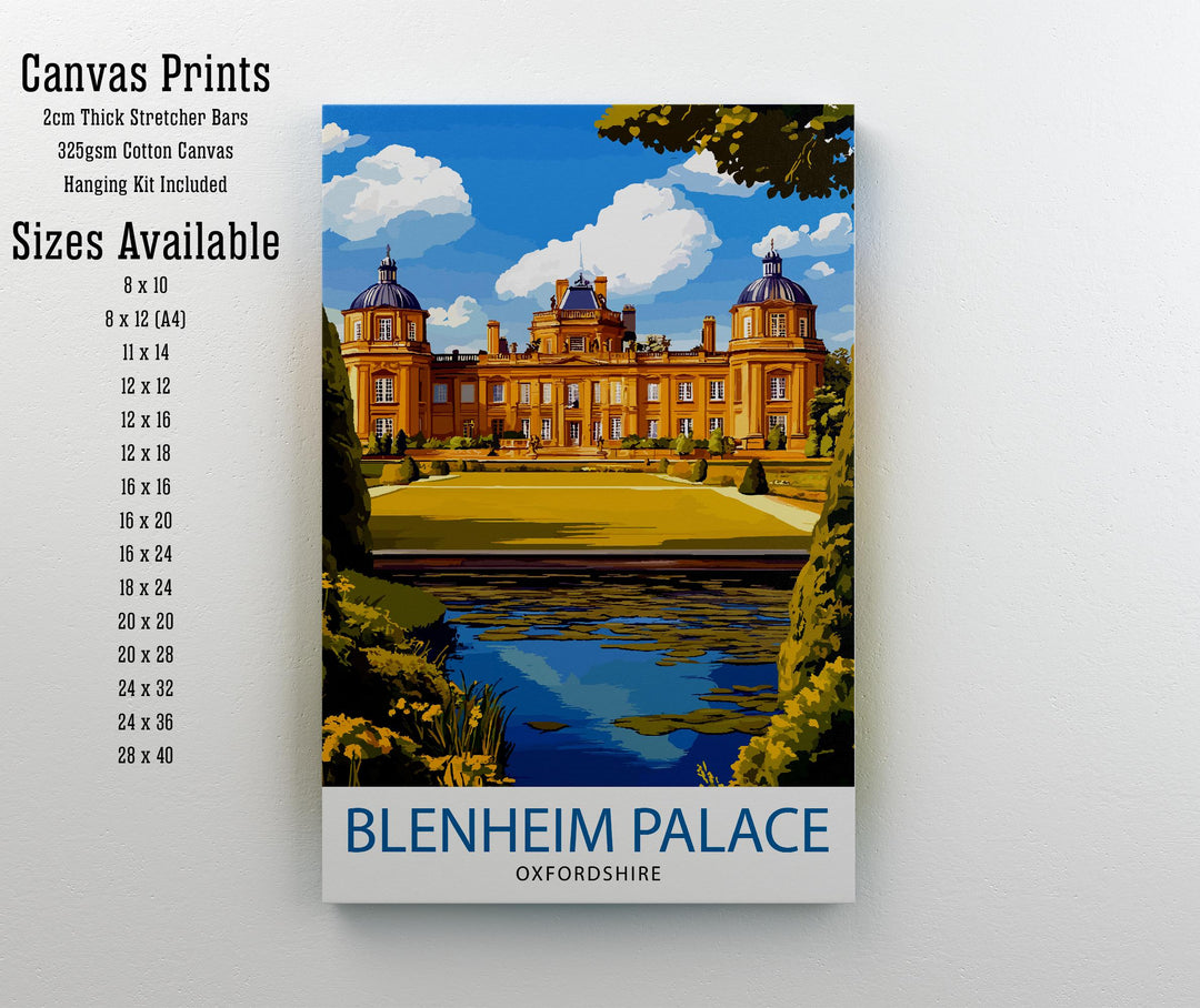 Blenheim Palace Oxfordshire Travel Print Wall Decor Wall Art Blenheim Palace Wall Hanging Home Décor Blenheim Palace Gift Art Lovers British