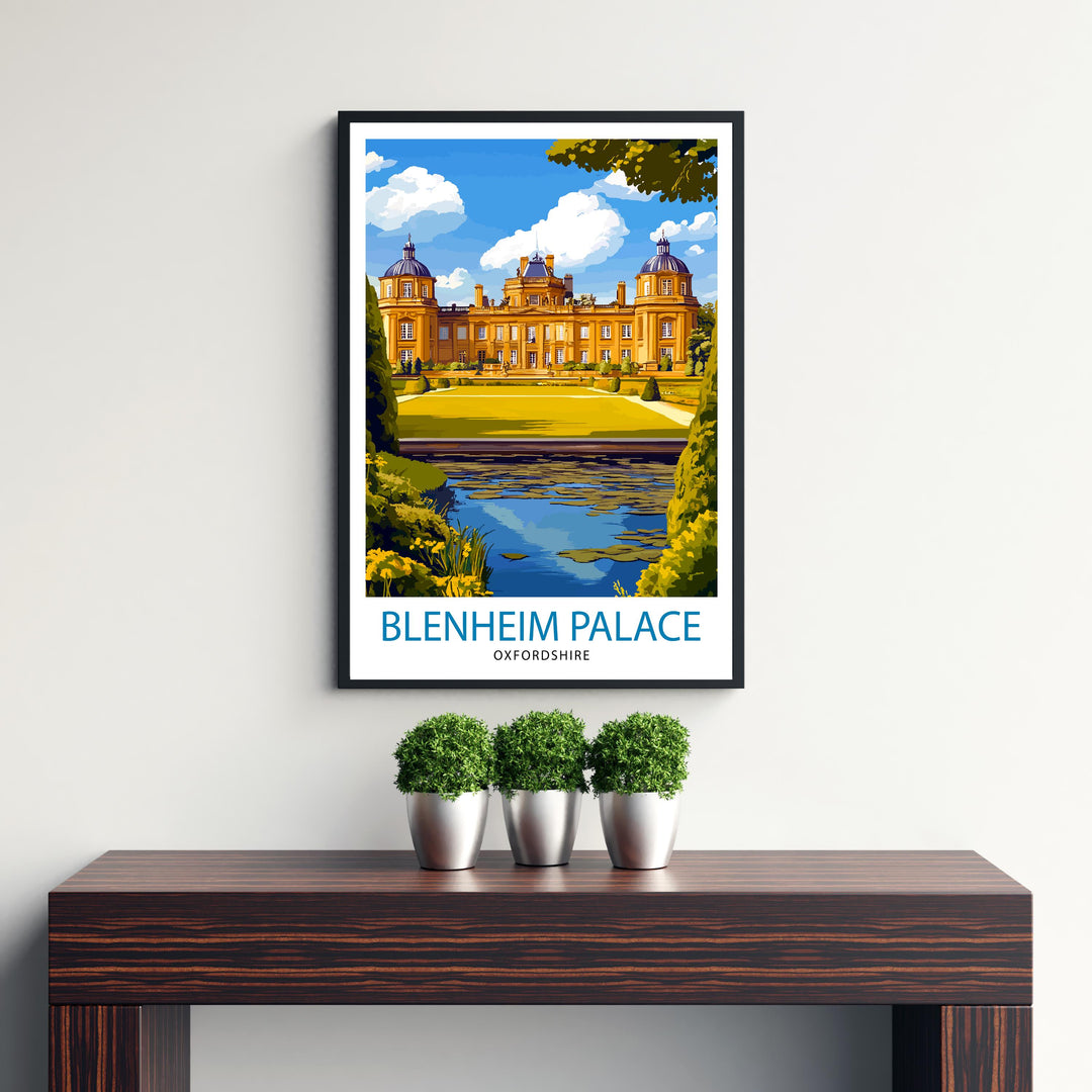 Blenheim Palace Oxfordshire Travel Print Wall Decor Wall Art Blenheim Palace Wall Hanging Home Décor Blenheim Palace Gift Art Lovers British