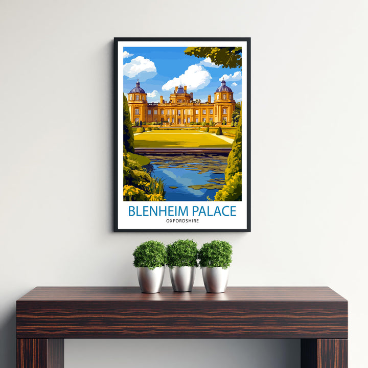 Blenheim Palace Oxfordshire Travel Poster