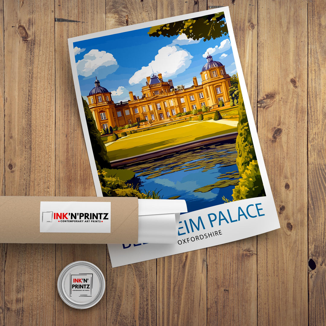 Blenheim Palace Oxfordshire Travel Poster