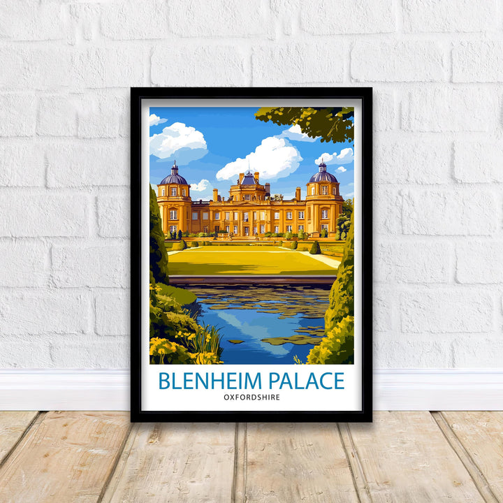 Blenheim Palace Oxfordshire Travel Print Wall Decor Wall Art Blenheim Palace Wall Hanging Home Décor Blenheim Palace Gift Art Lovers British