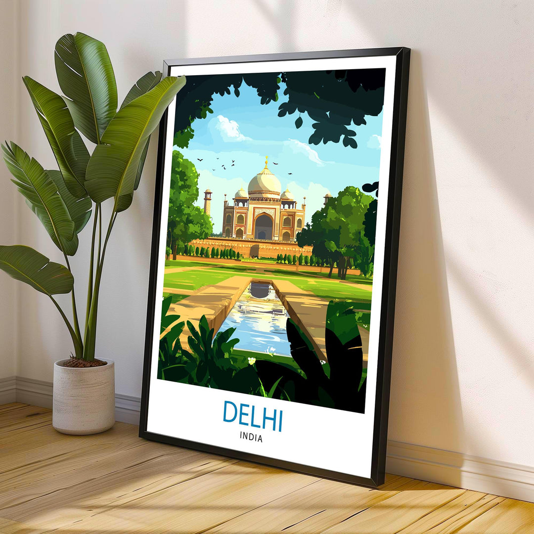 Delhi India Travel Poster