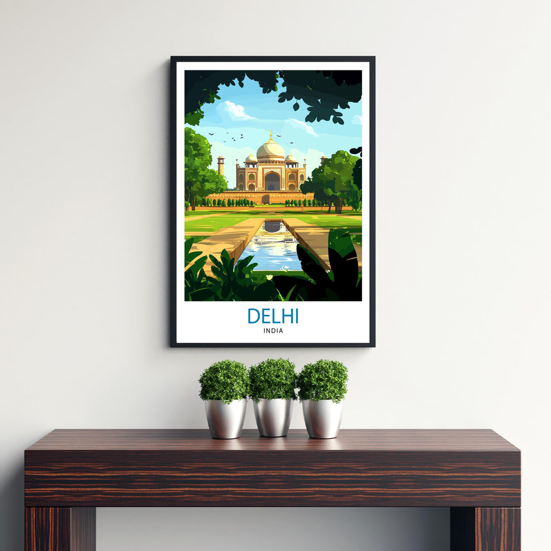 Delhi India Travel Print Wall Decor Wall Art Delhi Wall Hanging Home Décor Delhi Gift Art Lovers Indian Art Lover Gift Print Art