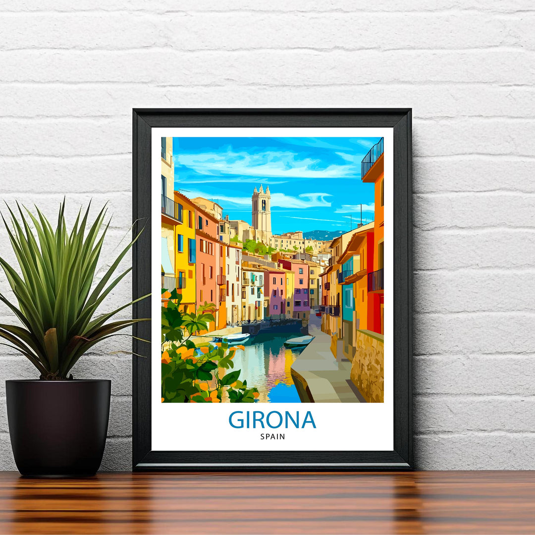 Girona Spain Travel Poster