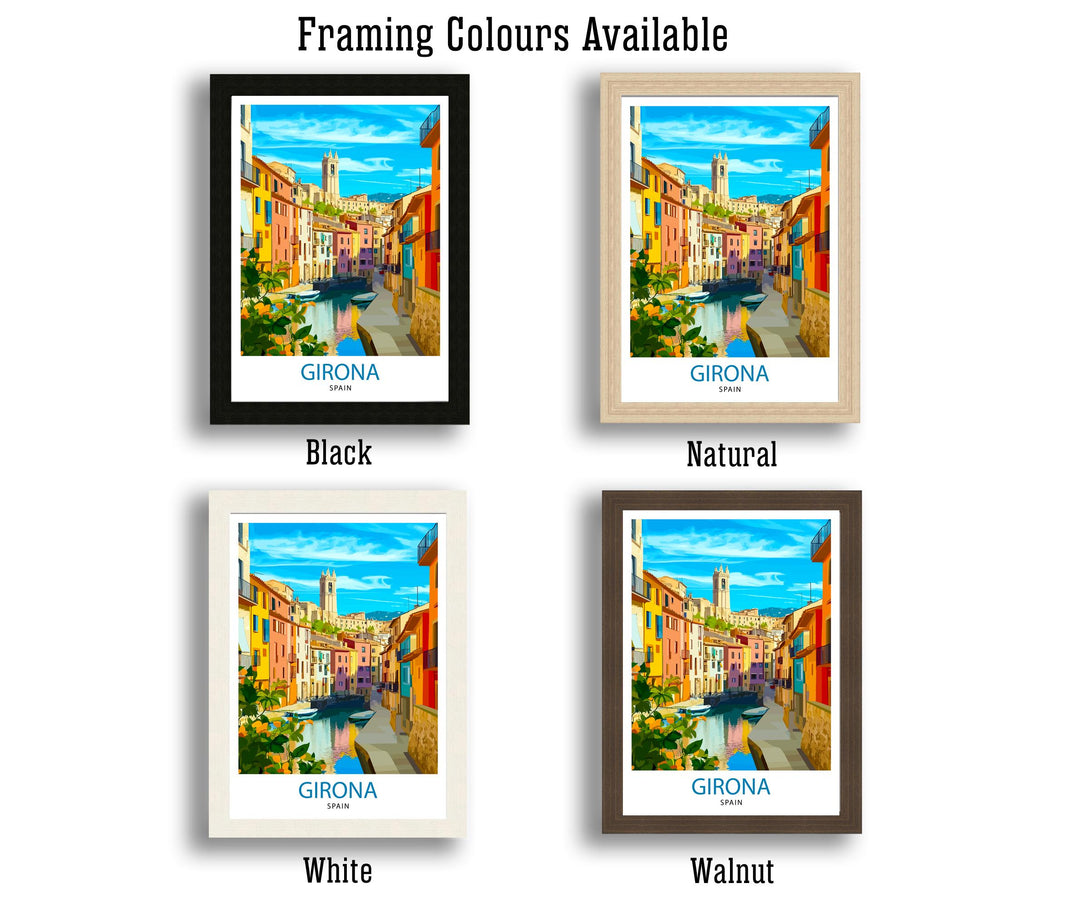 Girona Spain Travel Print Wall Decor Wall Art Girona Wall Hanging Home Décor Girona Gift Art Lovers Spanish Art Lover Gift Print Art