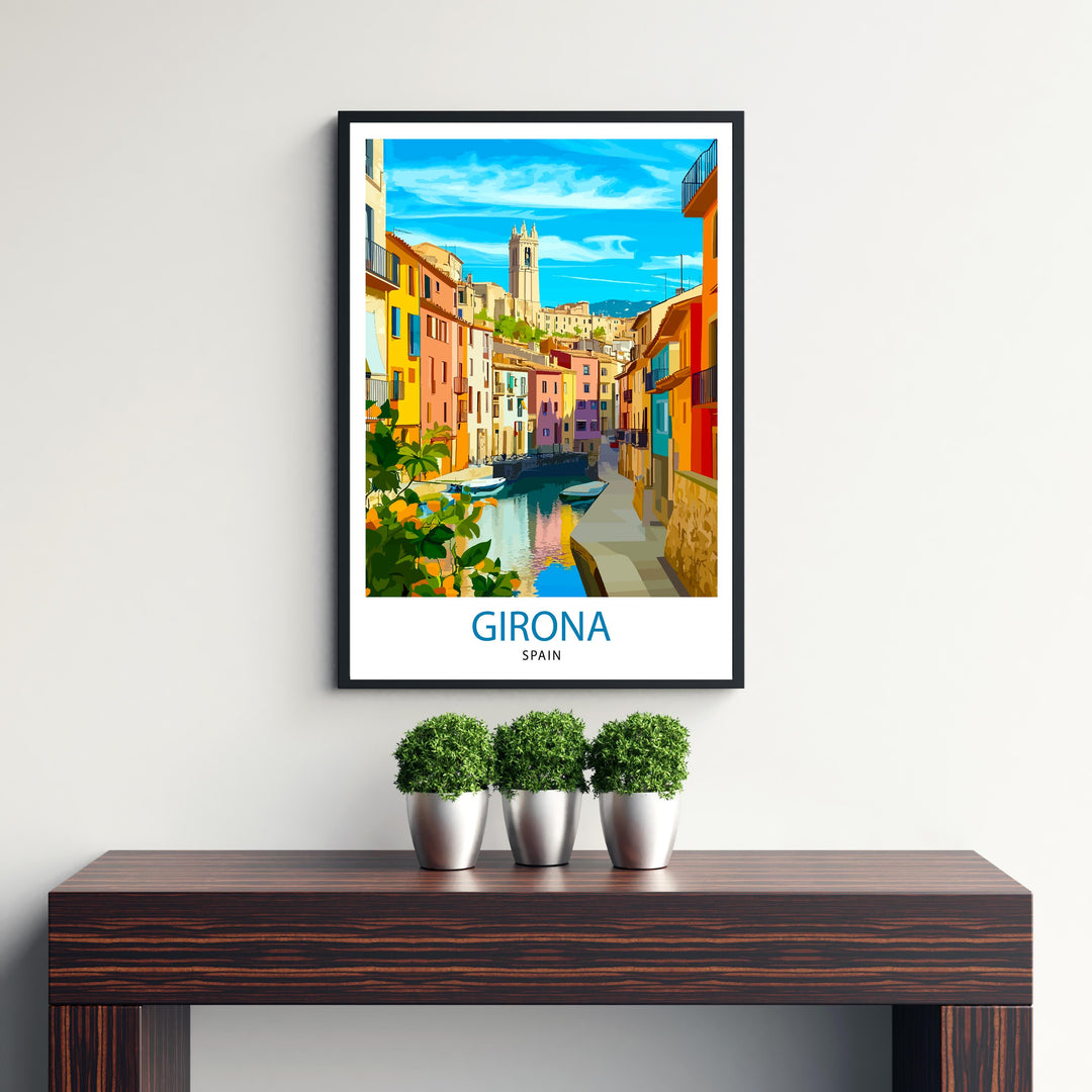 Girona Spain Travel Print Wall Decor Wall Art Girona Wall Hanging Home Décor Girona Gift Art Lovers Spanish Art Lover Gift Print Art