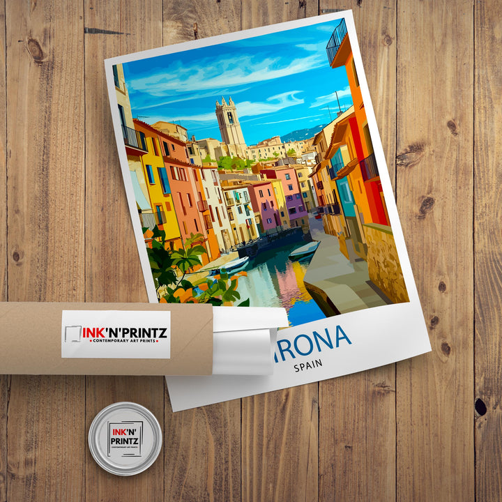 Girona Spain Travel Print Wall Decor Wall Art Girona Wall Hanging Home Décor Girona Gift Art Lovers Spanish Art Lover Gift Print Art