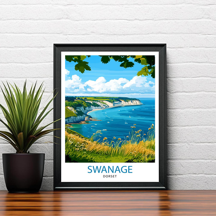 Swanage Dorset Travel Poster