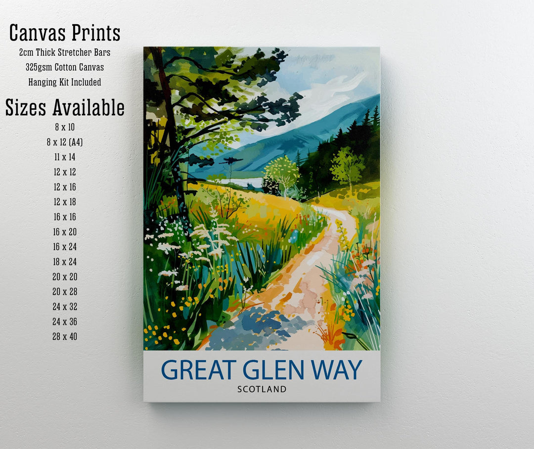 Great Glen Way Scotland Travel Print Wall Decor Wall Art Great Glen Way Wall Hanging Home Décor Great Glen Way Gift Art Lovers Scottish Art