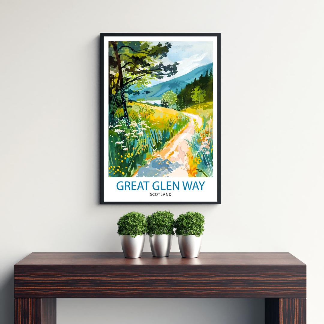 Great Glen Way Scotland Travel Print Wall Decor Wall Art Great Glen Way Wall Hanging Home Décor Great Glen Way Gift Art Lovers Scottish Art