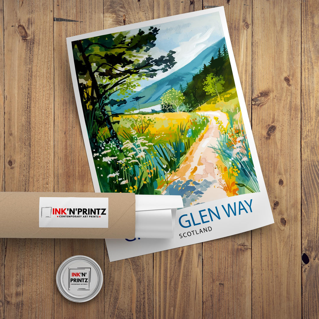 Great Glen Way Scotland Travel Print Wall Decor Wall Art Great Glen Way Wall Hanging Home Décor Great Glen Way Gift Art Lovers Scottish Art