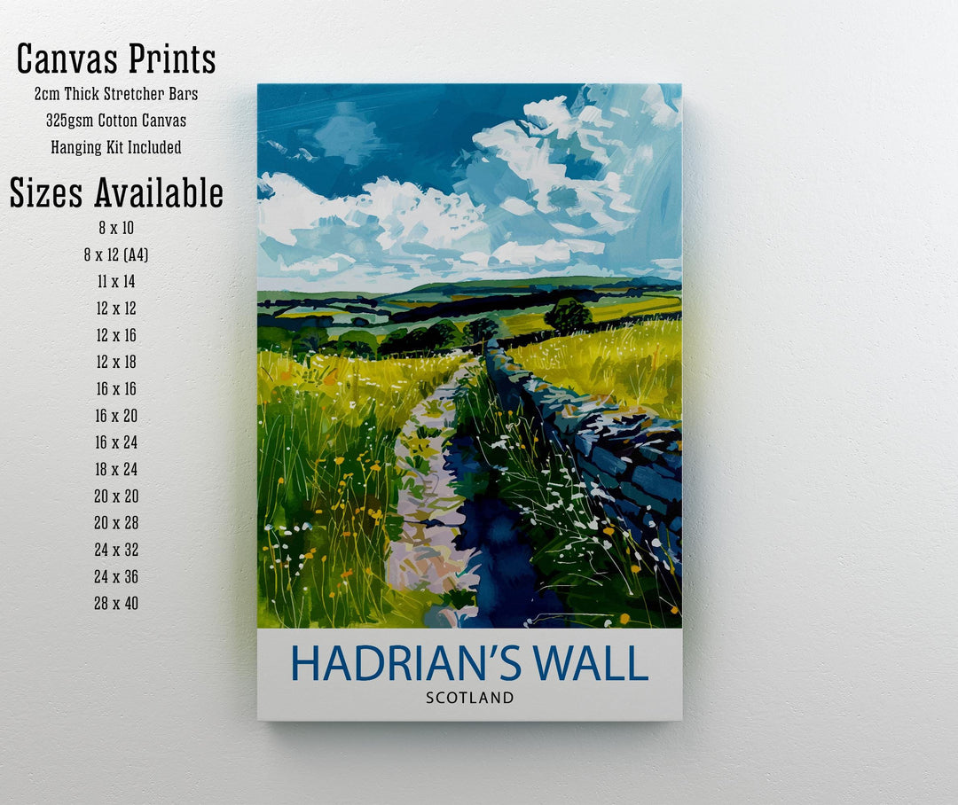 Hadrian's Wall England Travel Poster