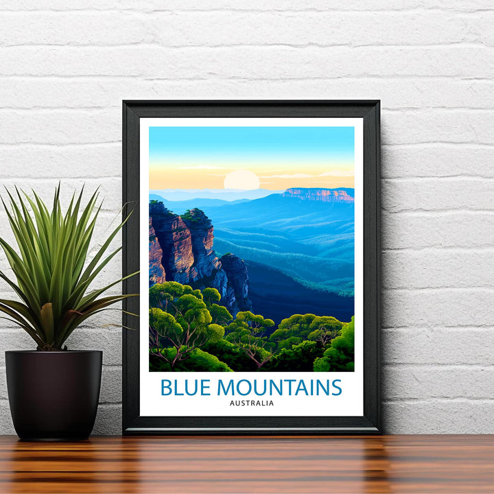 Blue Mountains Australia Travel Poster