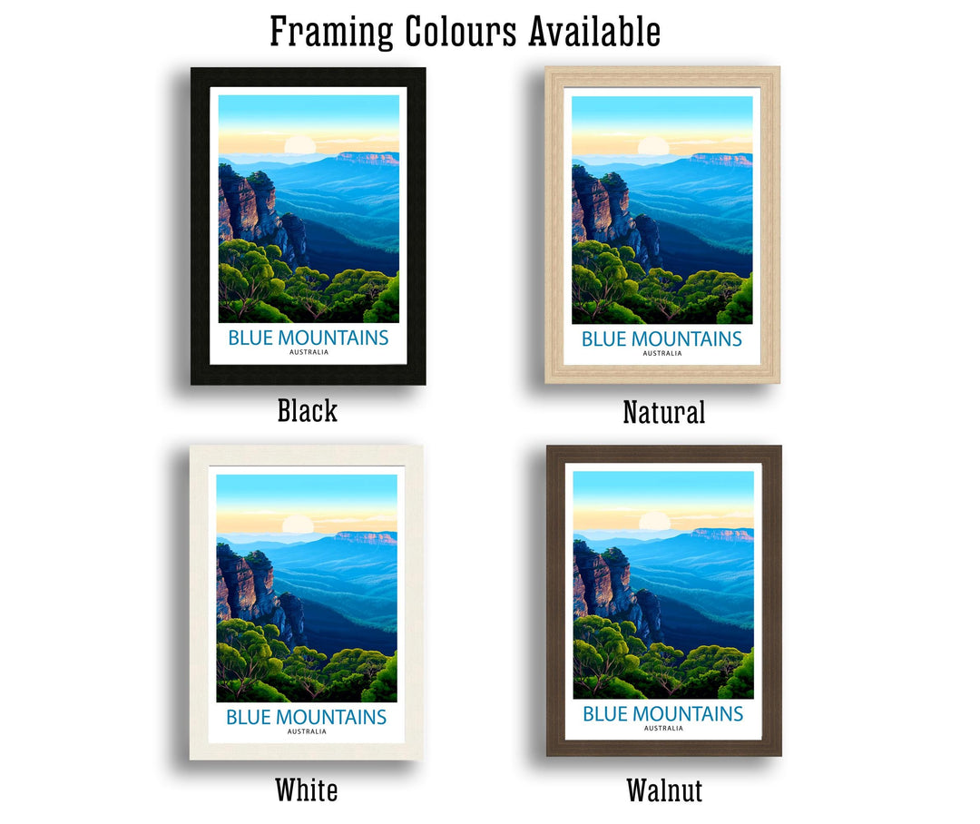 Blue Mountains Australia Travel Print Wall Decor Wall Art Blue Mountains Wall Hanging Home Décor Blue Mountains Gift Art Lovers Australian