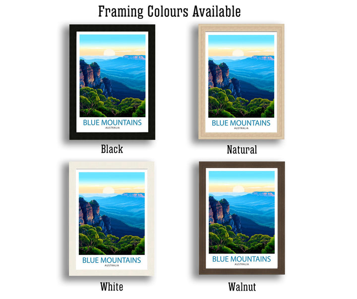 Blue Mountains Australia Travel Print Wall Decor Wall Art Blue Mountains Wall Hanging Home Décor Blue Mountains Gift Art Lovers Australian