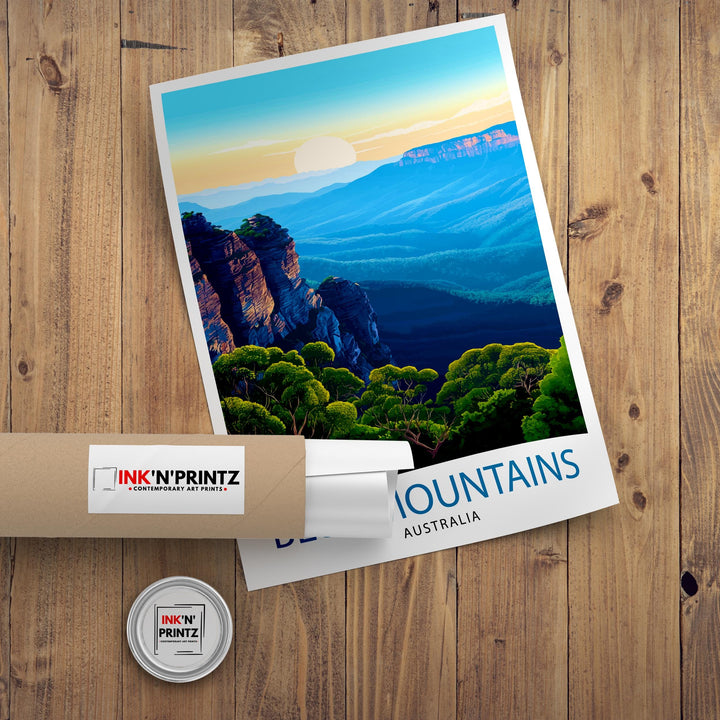 Blue Mountains Australia Travel Poster