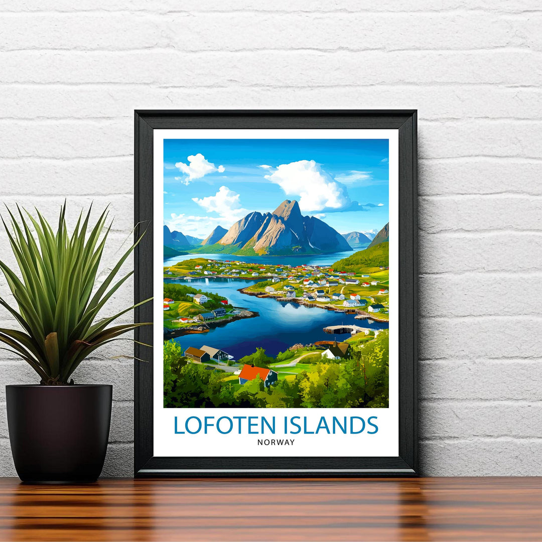 Lofoten Islands Norway Travel Poster