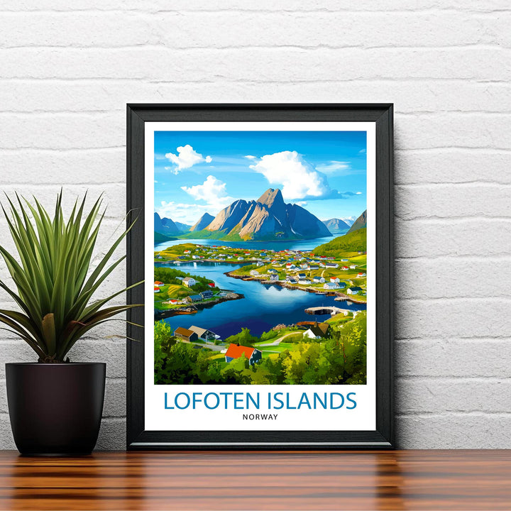 Lofoten Islands Norway Travel Poster