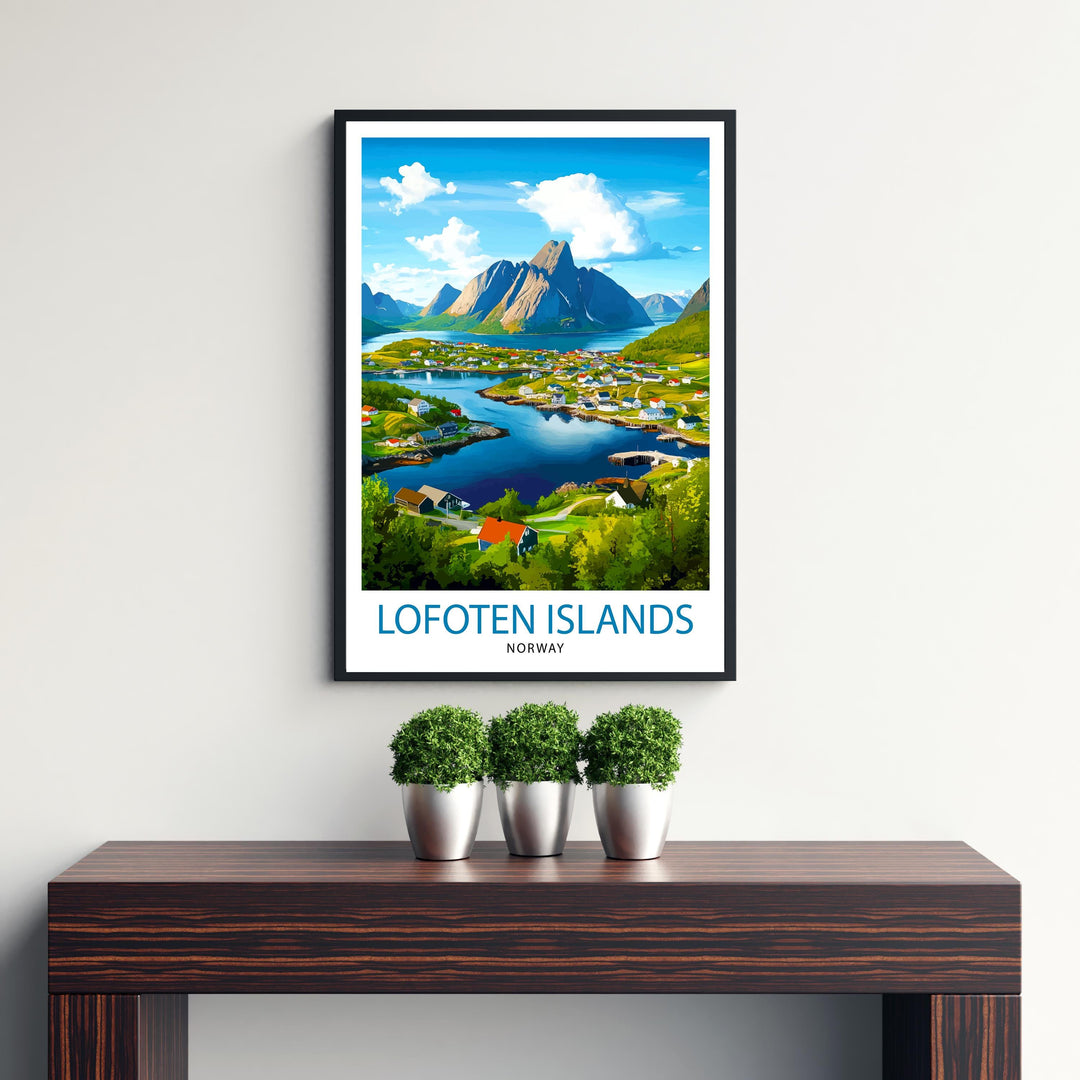 Lofoten Islands Norway Travel Poster