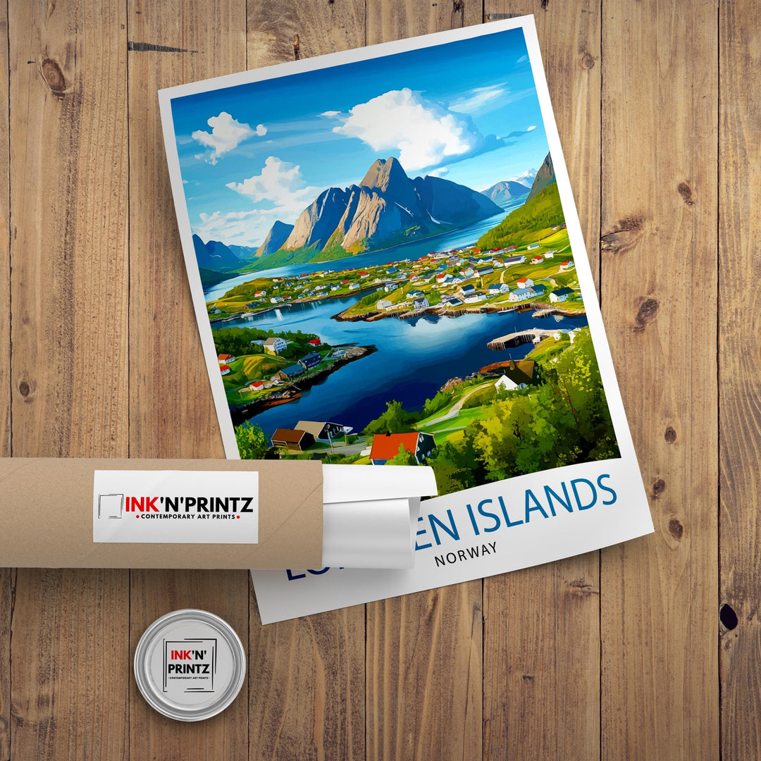 Lofoten Islands Norway Travel Poster