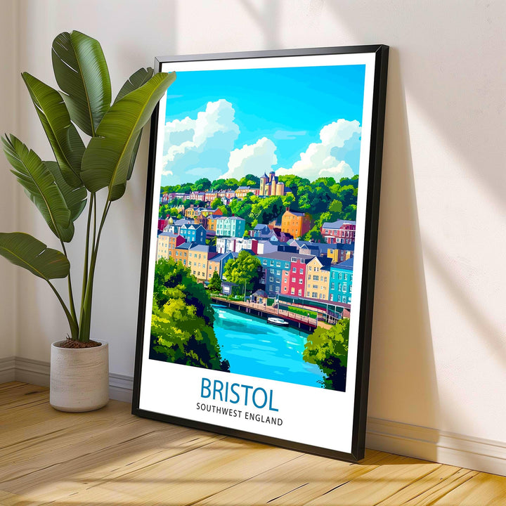 Bristol England Travel Print Wall Decor Wall Art Bristol Wall Hanging Home Décor Bristol Gift Art Lovers British Art Lover