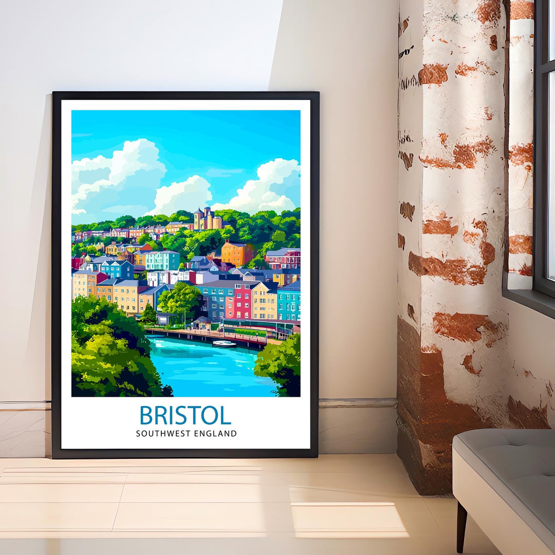 Bristol England Travel Print Wall Decor Wall Art Bristol Wall Hanging Home Décor Bristol Gift Art Lovers British Art Lover