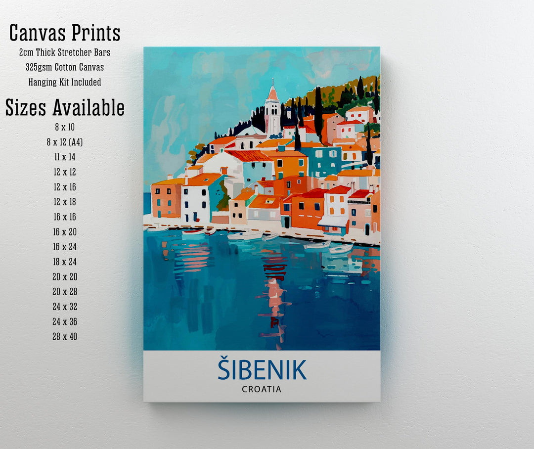 Sibenik Croatia Travel Print Wall Decor Wall Art Šibenik Wall Hanging Home Décor Šibenik Gift Art Lovers Croatian Art Lover Gift Print Art