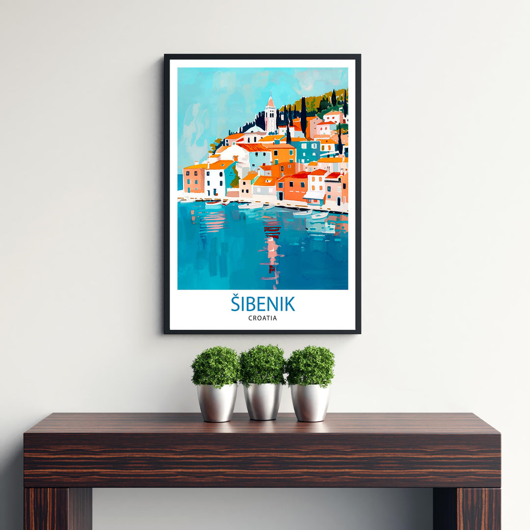 Sibenik Croatia Travel Print Wall Decor Wall Art Šibenik Wall Hanging Home Décor Šibenik Gift Art Lovers Croatian Art Lover Gift Print Art