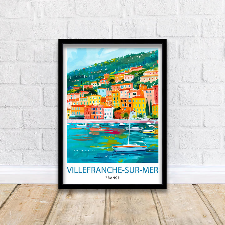 Villefranche-sur-Mer French Riviera Travel Poster