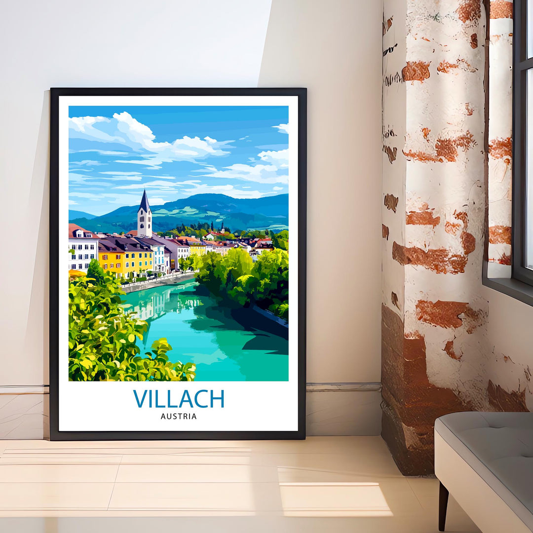 Villach Austria Travel Poster