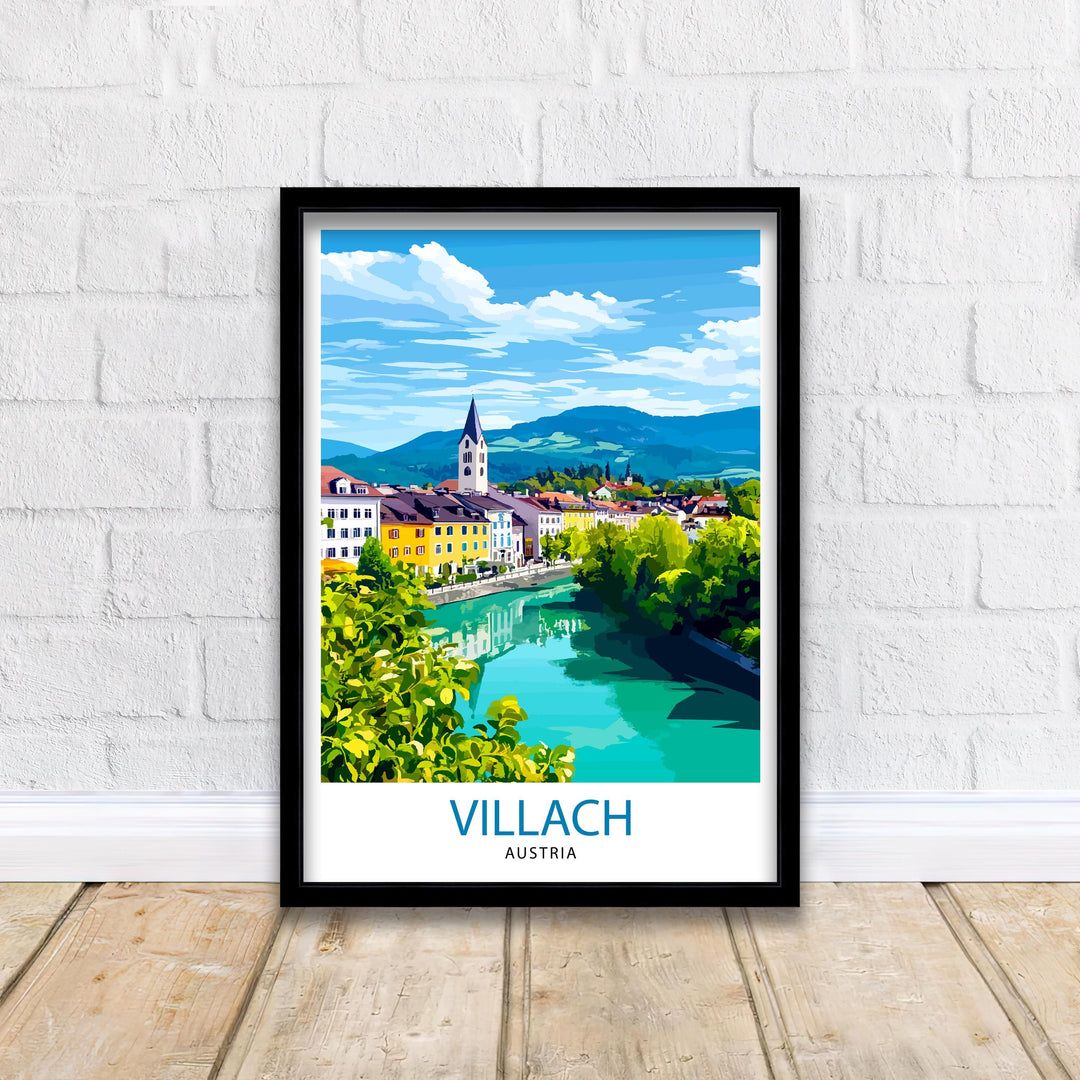 Villach Austria Travel Poster