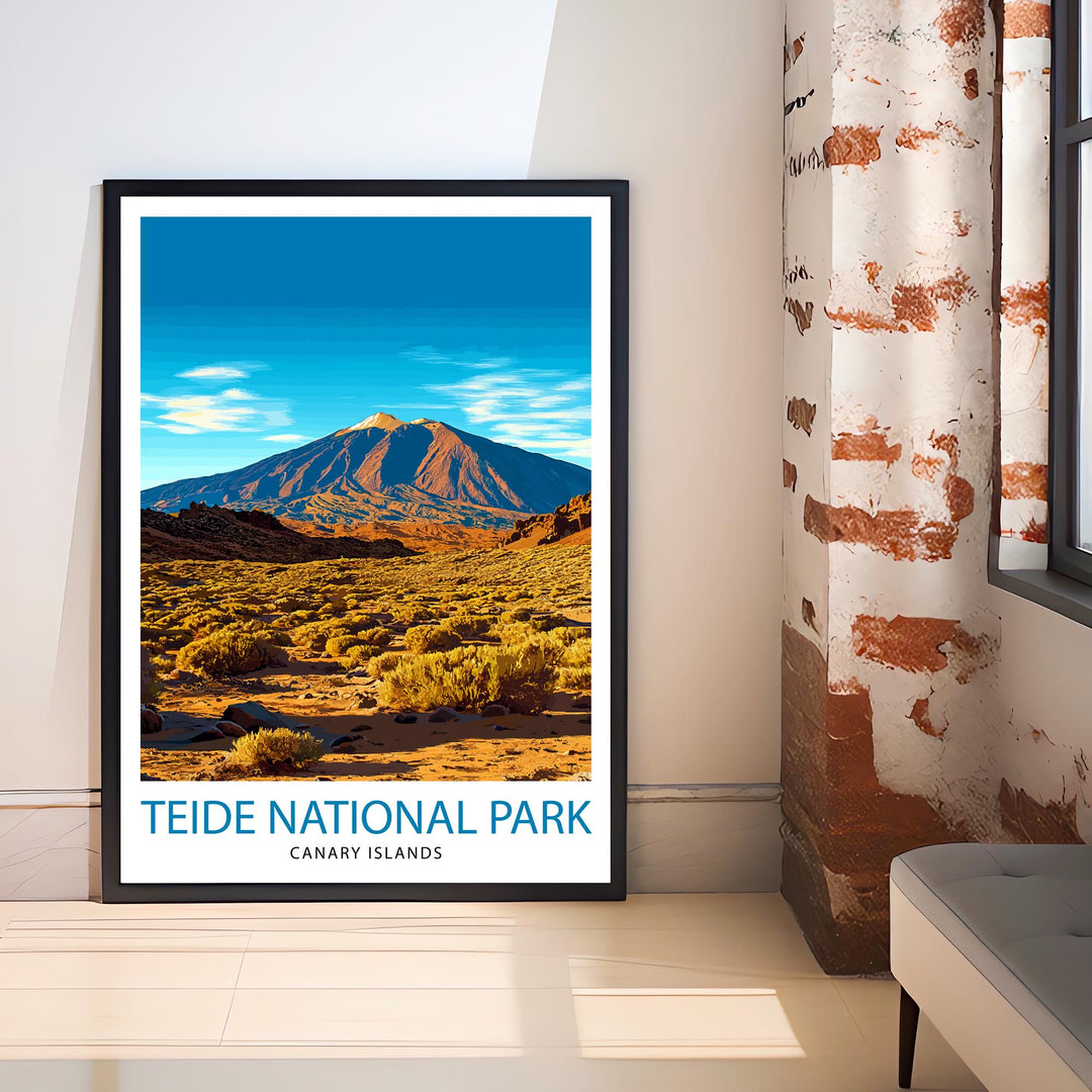 Teide National Park Tenerife Travel Poster