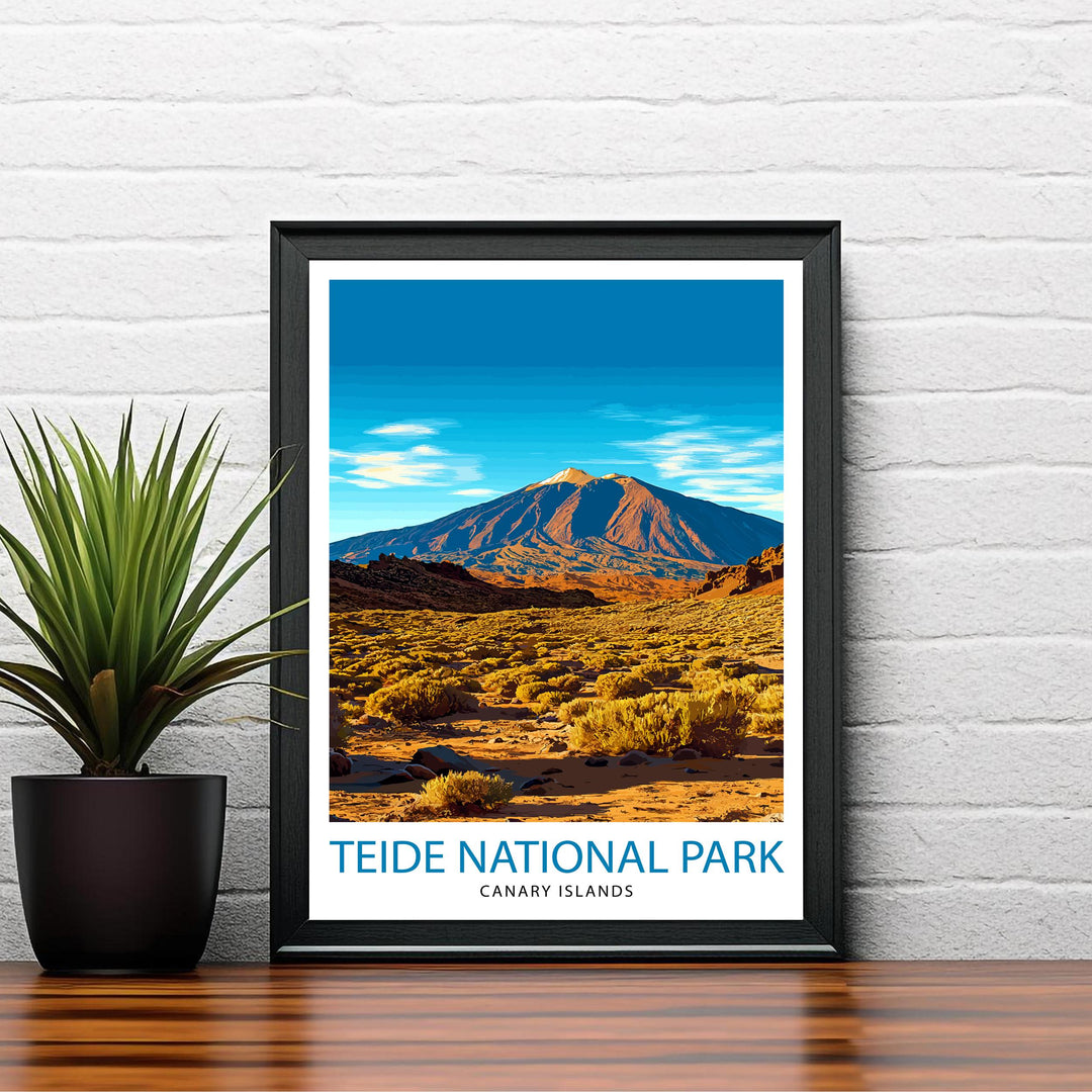 Teide National Park Tenerife Travel Poster