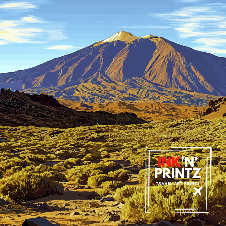 Teide National Park Tenerife Travel Poster