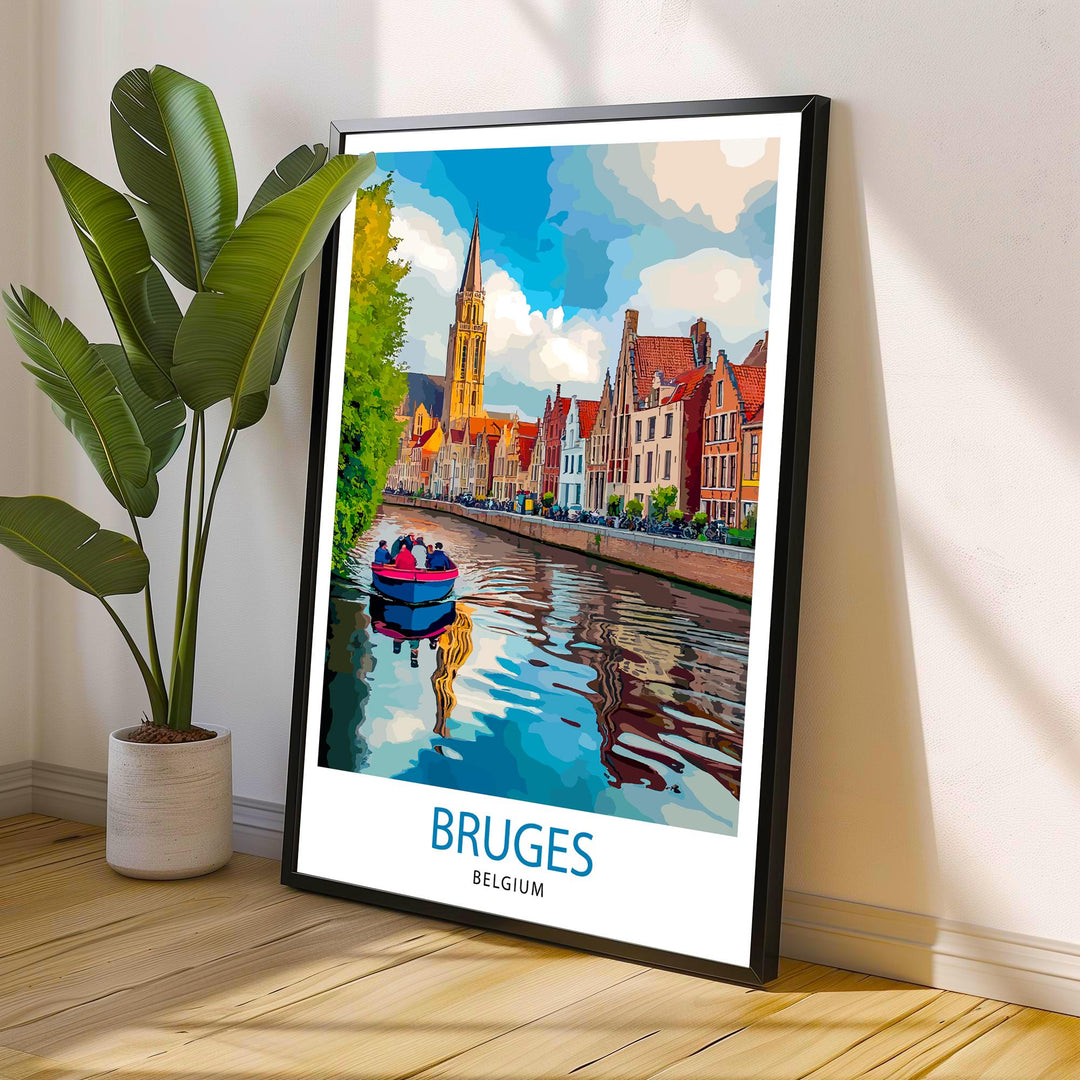 Bruges Belgium Travel Print Wall Decor Wall Art Bruges Wall Hanging Home Décor Bruges Gift Art Lovers Belgian Art Lover Gift Print Art