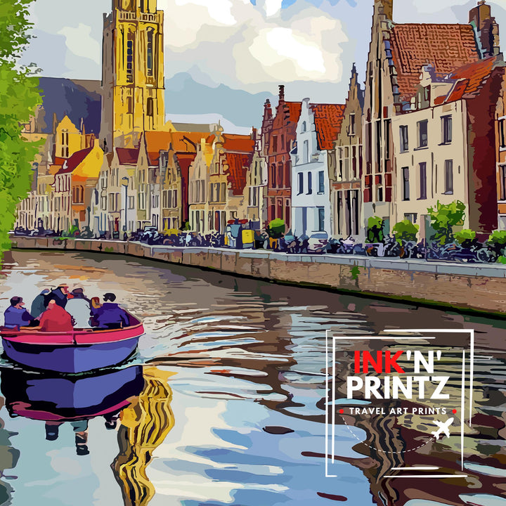 Bruges Belgium Travel Print Wall Decor Wall Art Bruges Wall Hanging Home Décor Bruges Gift Art Lovers Belgian Art Lover Gift Print Art