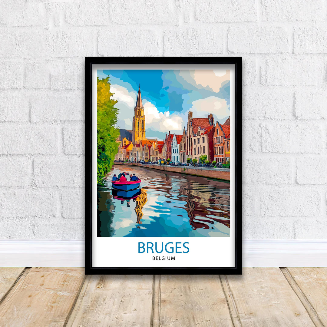 Bruges Belgium Travel Poster