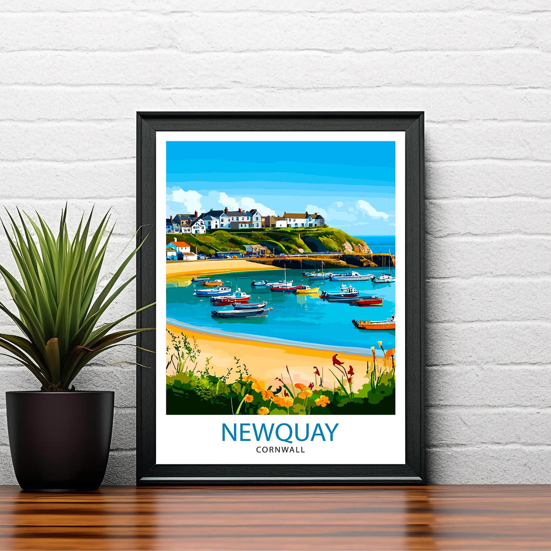 Newquay Cornwall Travel Print Wall Decor Wall Art Newquay Wall Hanging Home Décor Newquay Gift Art Lovers British Art Lover Gift Print Art