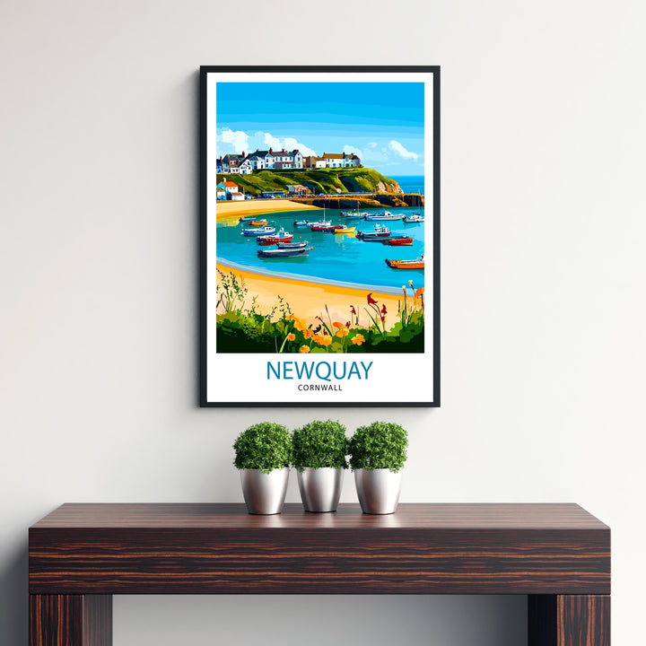 Newquay Cornwall Travel Print Wall Decor Wall Art Newquay Wall Hanging Home Décor Newquay Gift Art Lovers British Art Lover Gift Print Art