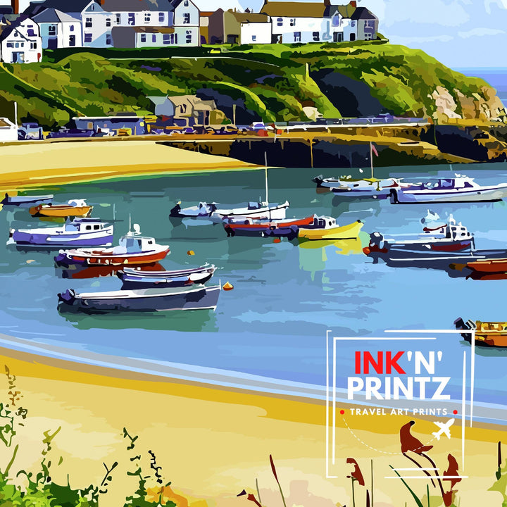 Newquay Cornwall Travel Print Wall Decor Wall Art Newquay Wall Hanging Home Décor Newquay Gift Art Lovers British Art Lover Gift Print Art