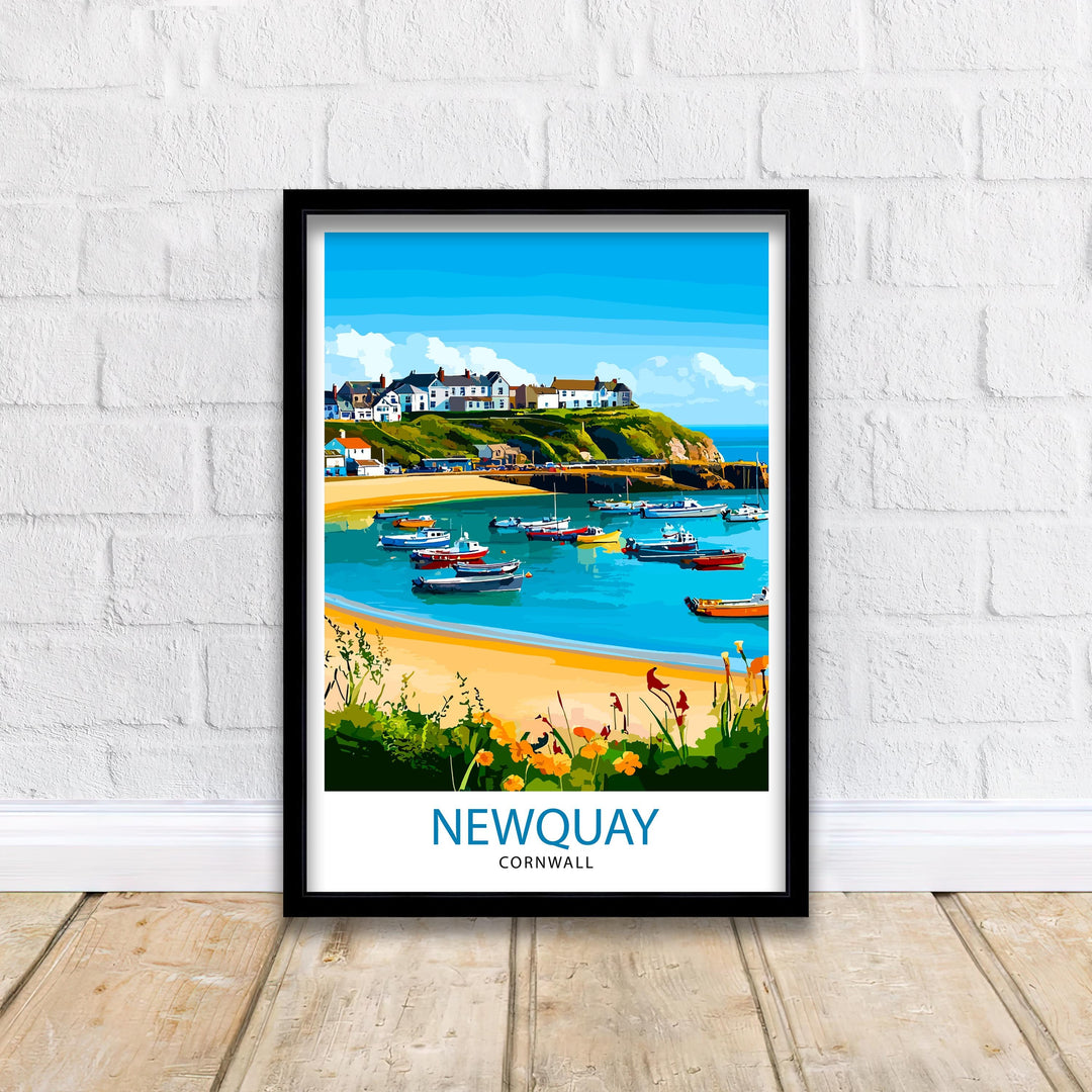 Newquay Cornwall Travel Print Wall Decor Wall Art Newquay Wall Hanging Home Décor Newquay Gift Art Lovers British Art Lover Gift Print Art