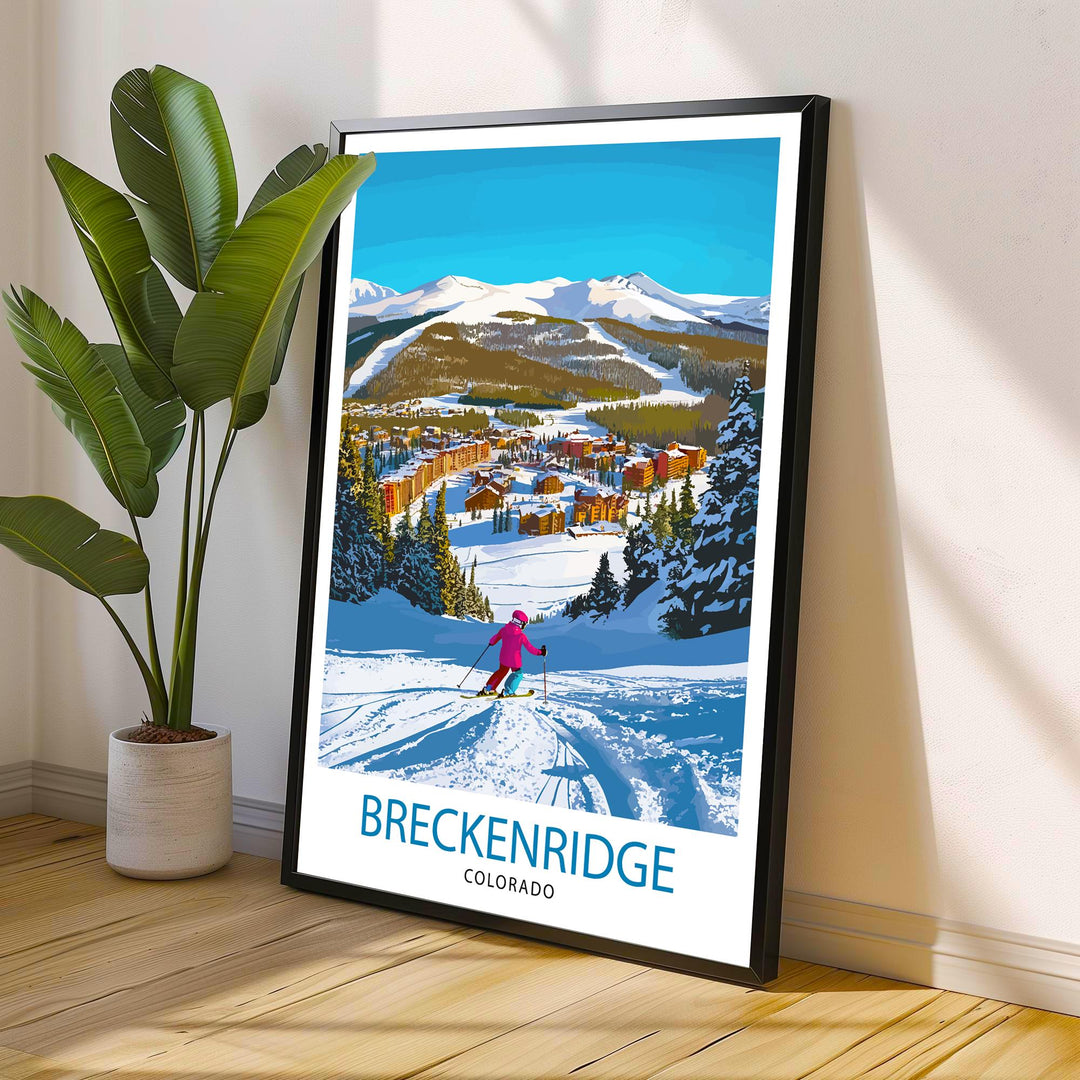 Breckenridge Colorado Travel Print Wall Decor Wall Art Breckenridge Wall Hanging Home Décor Breckenridge Gift Art Lovers American Art Lover