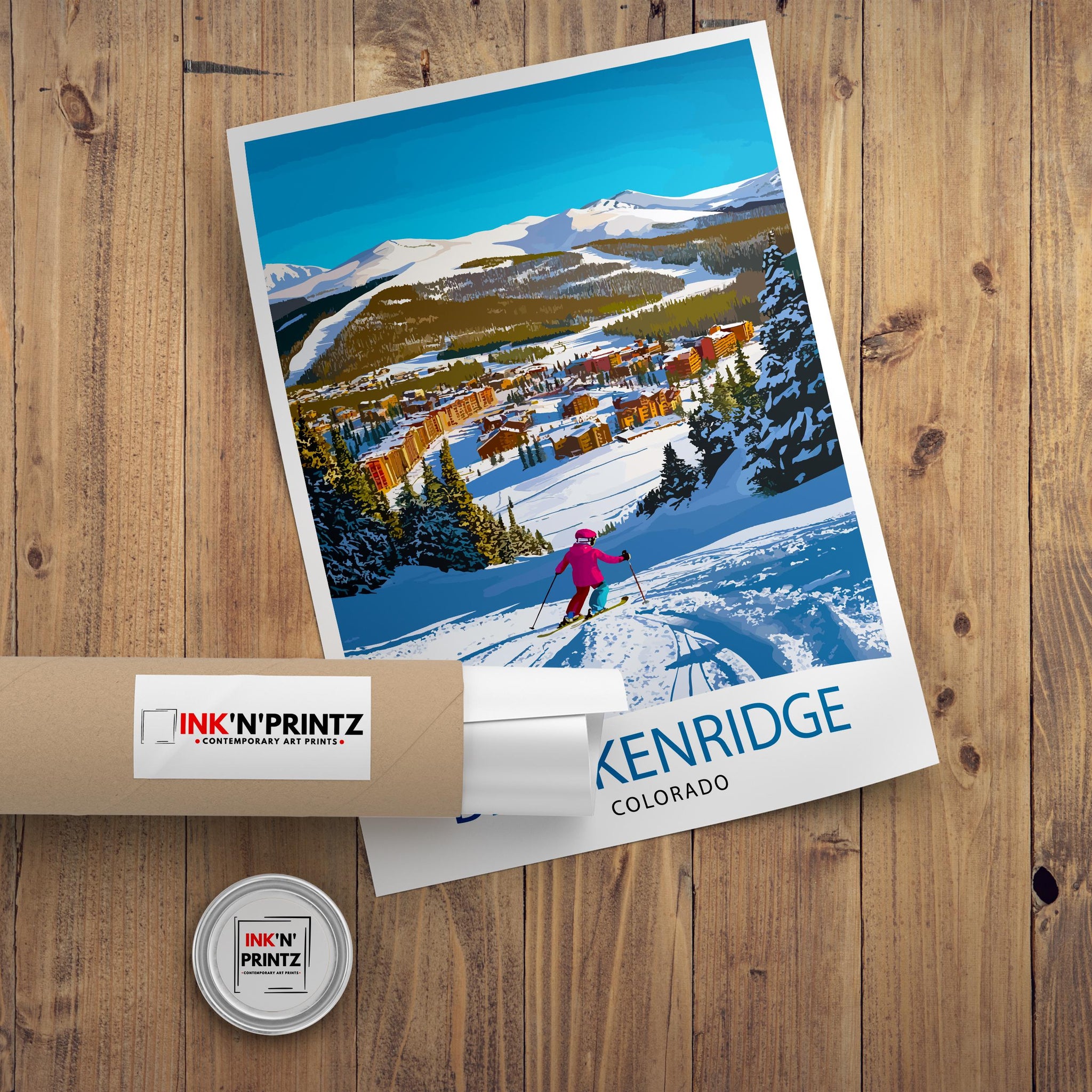 Breckenridge Colorado Travel Print Wall Decor Wall Art Breckenridge Wall Hanging Home Décor Breckenridge Gift Art Lovers American Art Lover