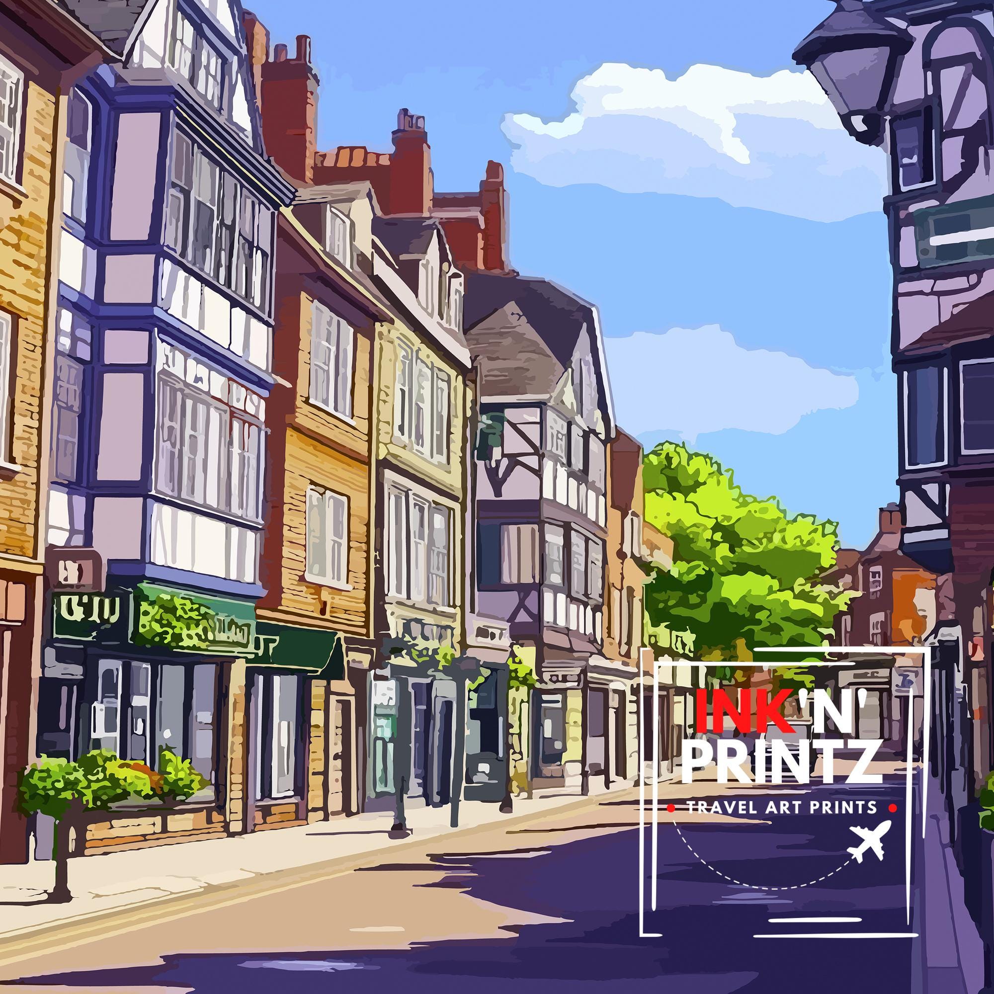 Cheshire England Travel Print Wall Decor Wall Art Cheshire Wall Hanging Home Décor Cheshire Gift Art Lovers British Art Lover Gift Print Art