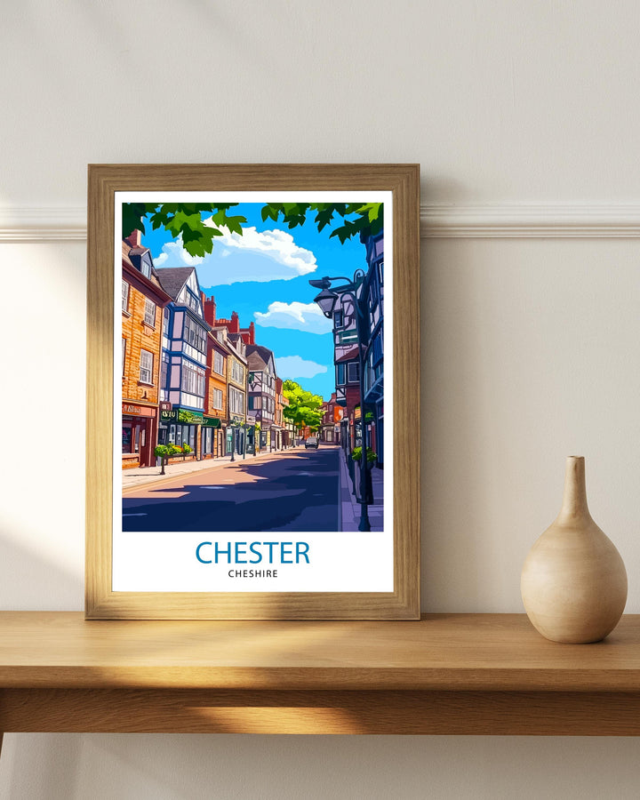 Cheshire England Travel Print Wall Decor Wall Art Cheshire Wall Hanging Home Décor Cheshire Gift Art Lovers British Art Lover Gift Print Art